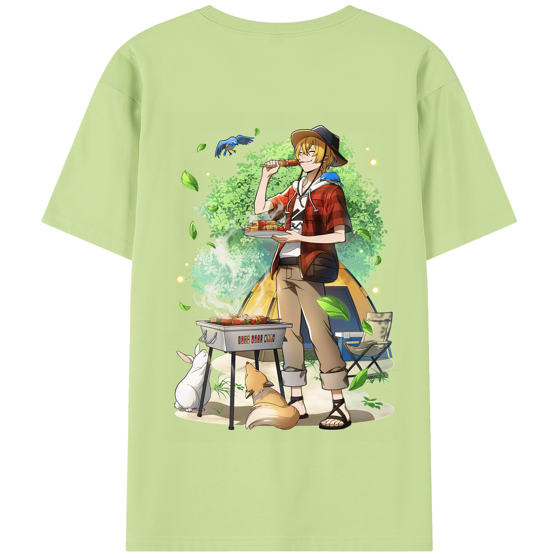 （画像用） 文豪ストレイドッグス Bungo Stray Dogs 綿100％半袖Tシャツ（背面プリント）
